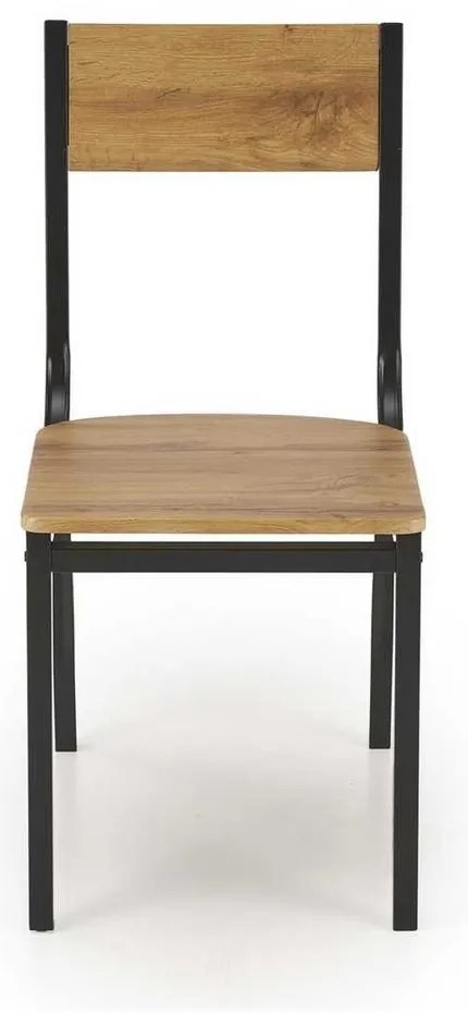 Set masă și scaune Graham 4+1, lemn natural / negru