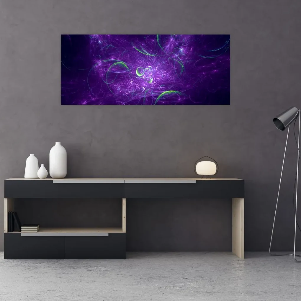Tablou -abstracție violetă (120x50 cm), în 40 de alte dimensiuni noi