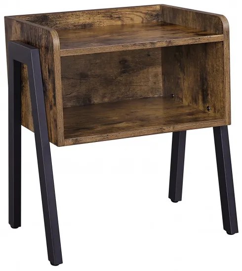 Masa Lampa Vintage Cu 1 Nisa, Maro Rustic, 42 Cm