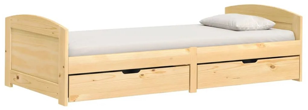 353318 vidaXL Pat de zi cu 2 sertare "IRUN", 90x200 cm, lemn masiv de pin