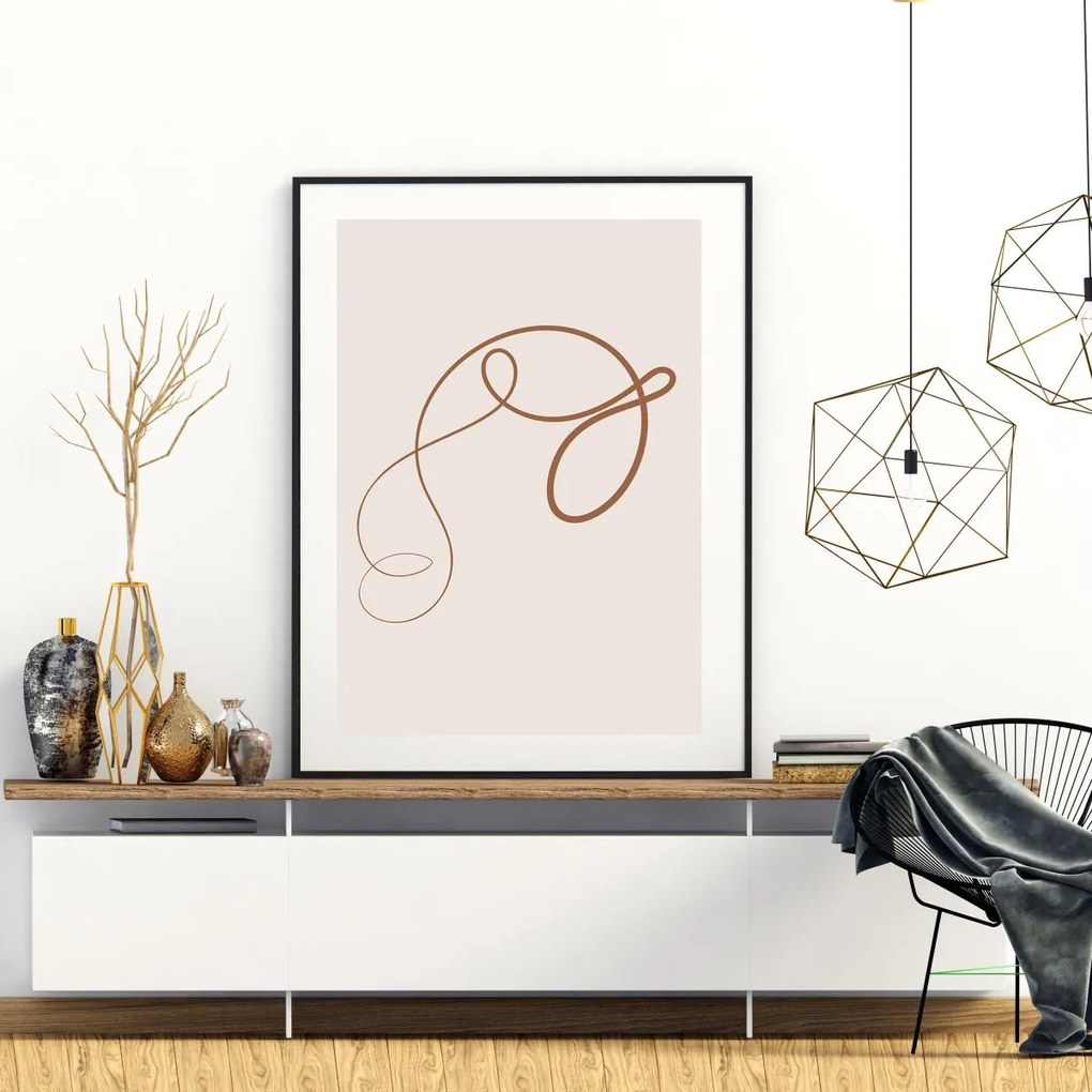 Poster - Abstracție cu linii (A4)