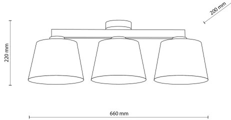 BRILAGI - LED Lustra aplicată LATTE 3xE27/15W/230V pin/mix