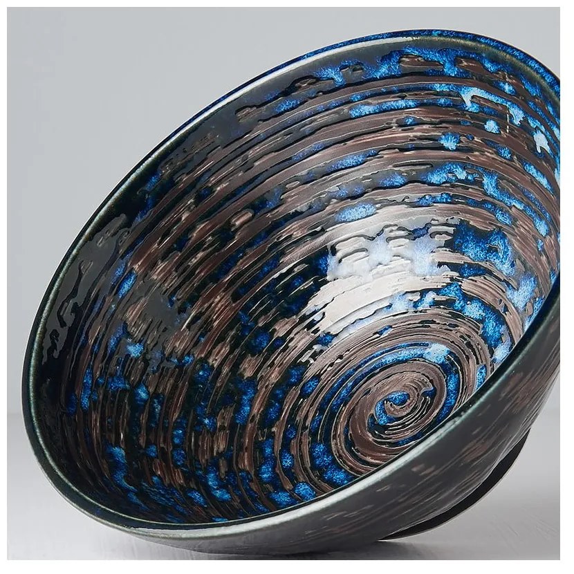 Bol din ceramică MIJ Copper Swirl, ø 20 cm, albastru închis