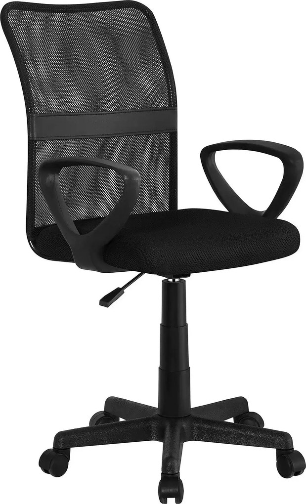 Scaun birou REMO 3 NEW, negru, plasa/plastic, 51x53x84/94 cm