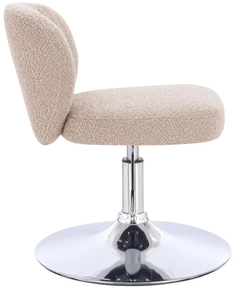 HR193N Scaun Latte Boucle cu Bază Cromata