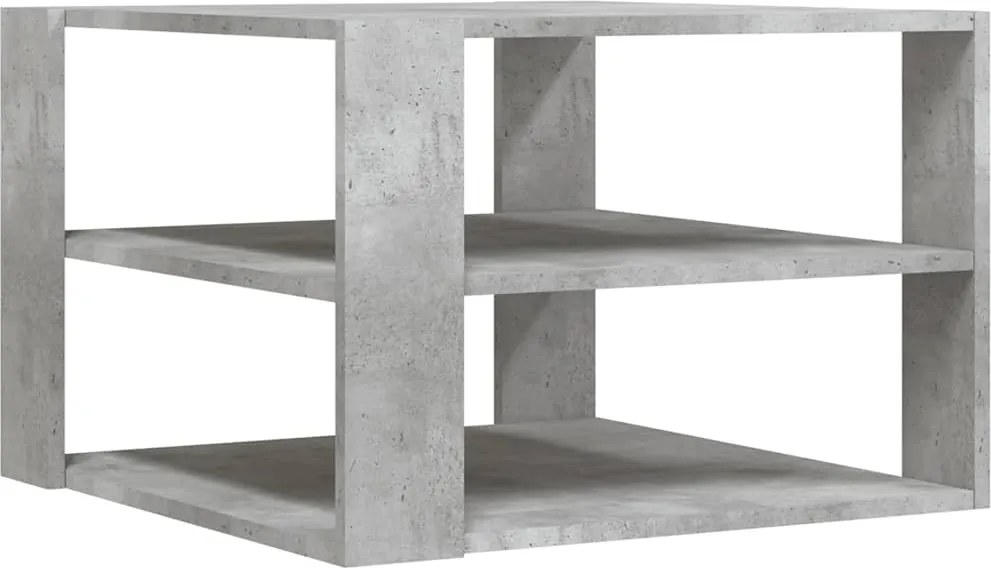 vidaXL Măsuță de cafea, gri beton, 58x58x40 cm, lemn compozit