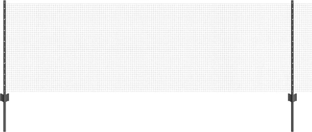 vidaXL Gard cu Stâlp Gri 0,8 x 10 m Oțel și PVC