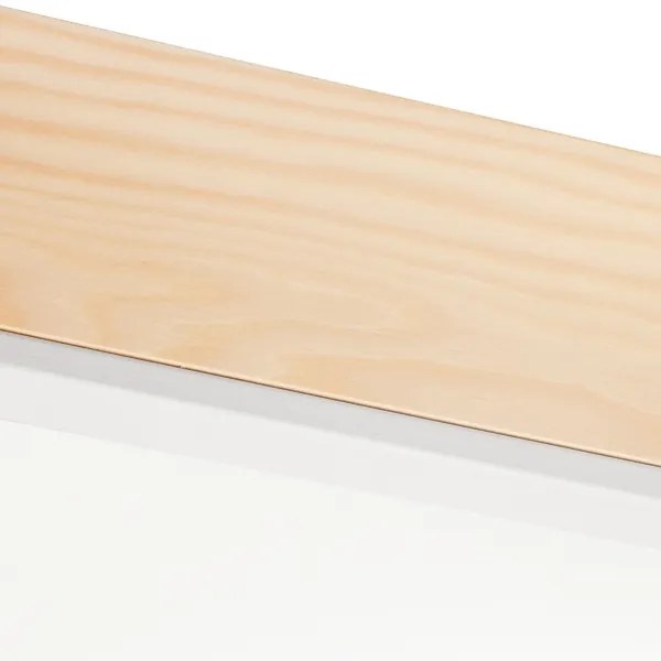 Plafonieră NATURAL SQUARE 4xE27/15W/230V 48x48 cm pin/alb