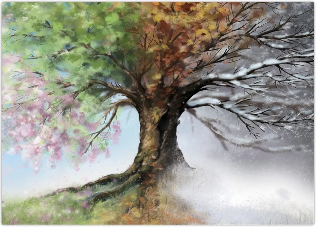 Tablou - Arborele celor patru anotimpuri (70x50 cm)