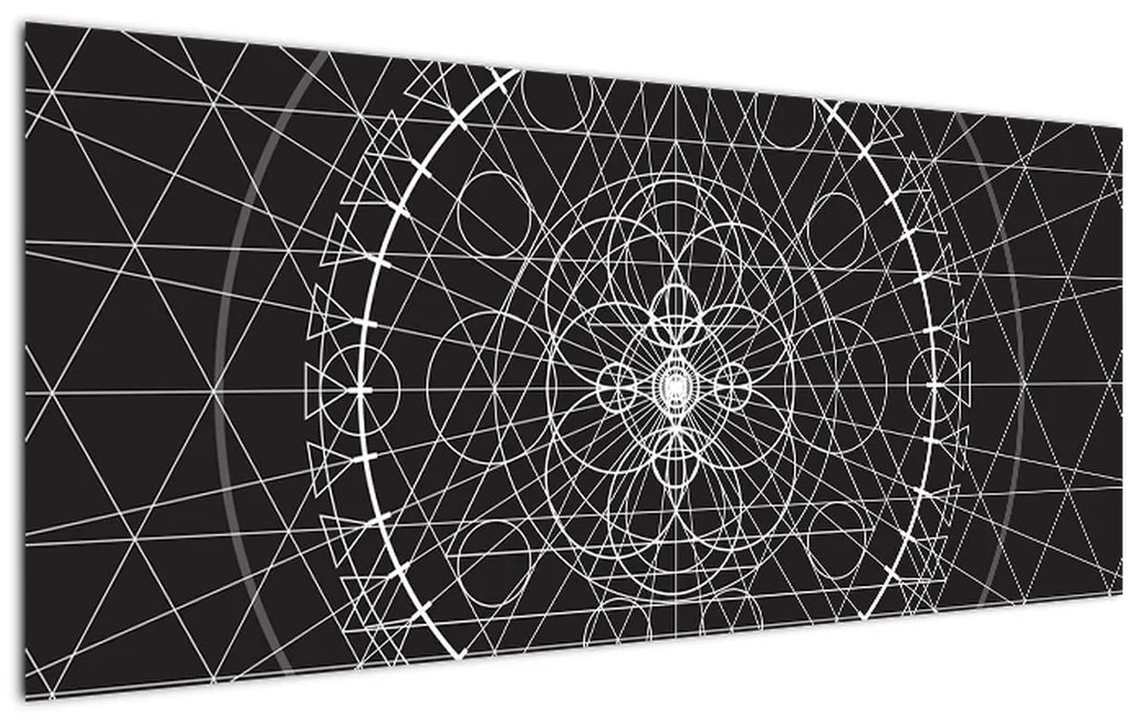 Tablou - Abstracție cu ceas (120x50 cm)