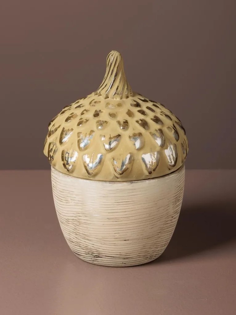 Set 2 cutii decorative, din sticla, Acorn
