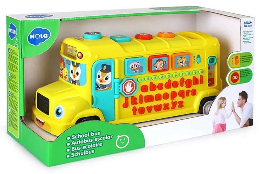 AUTOBUZ SCOLAR EDUCATIV CU SUNETE SI LUMINI SuperHeroes ToysZone