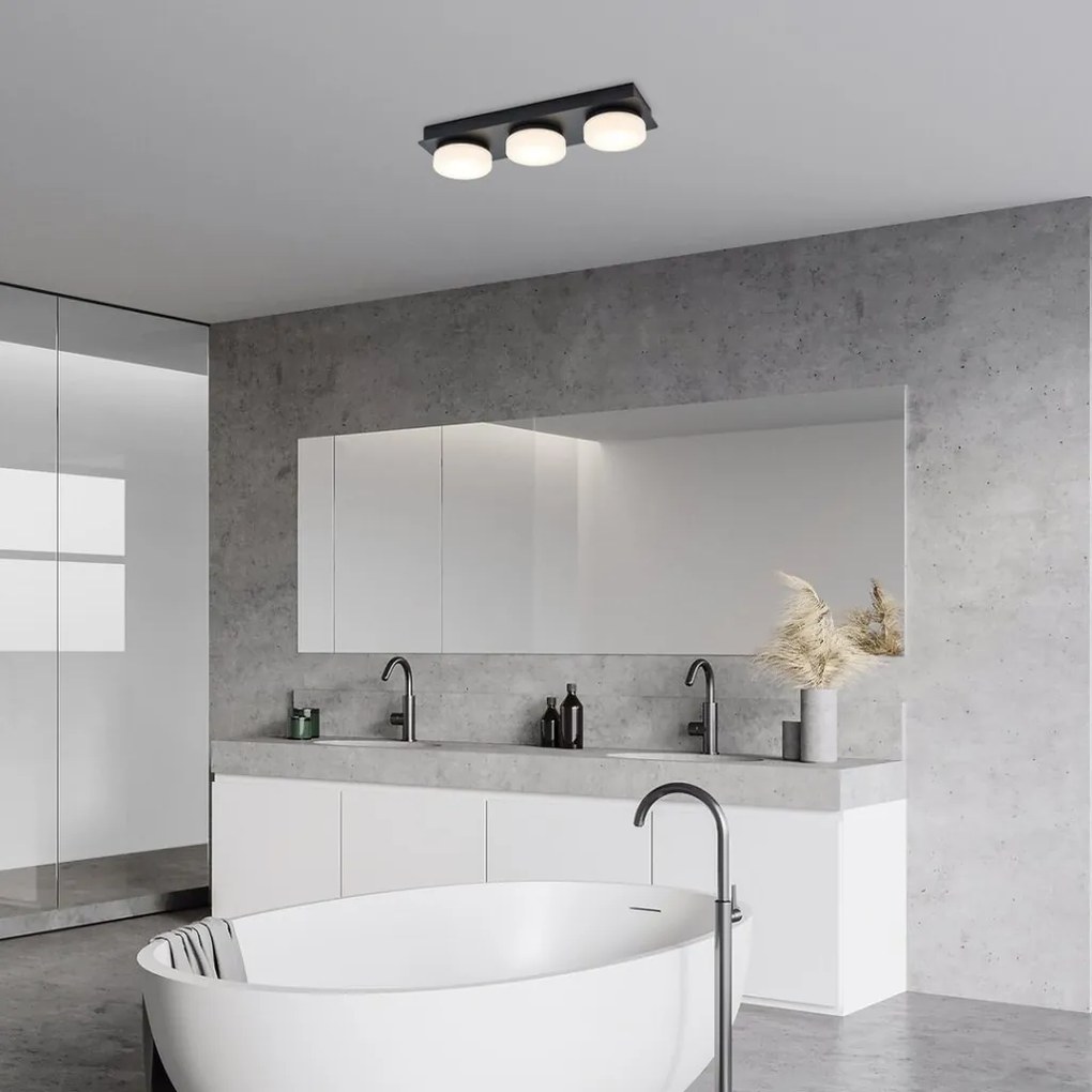 Plafoniera LED pentru baie design modern IP44 Attichus negru, alb
