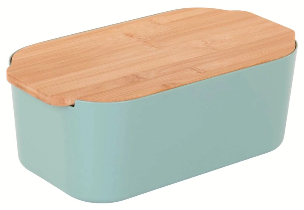Cutie de paine cu capac din bambus, 33 x 18,5 x 12 cm