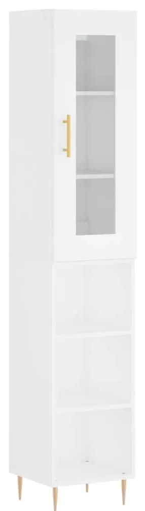 3199353 vidaXL Dulap înalt, alb, 34,5x34x180 cm, lemn prelucrat