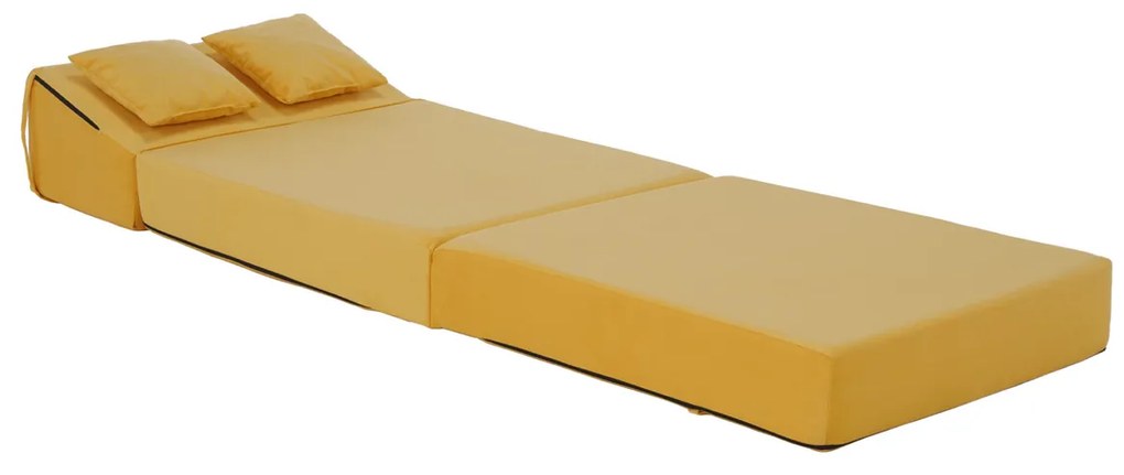 Scaun pliant/saltea PELOS, galben