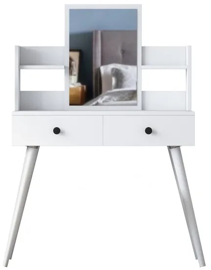 Măsuță de toaletă 111,8x97,8 cm alb