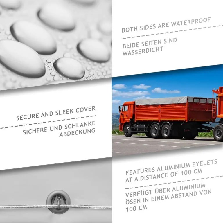 JAGO Prelata 650 g/m², ochiuri de aluminiu, alb, 3 x 6 m