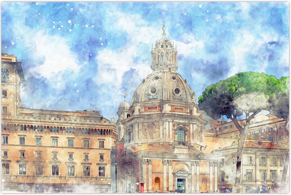 Tablou - Biserica Santa Maria di Loreto, Roma, Italia (90x60 cm)