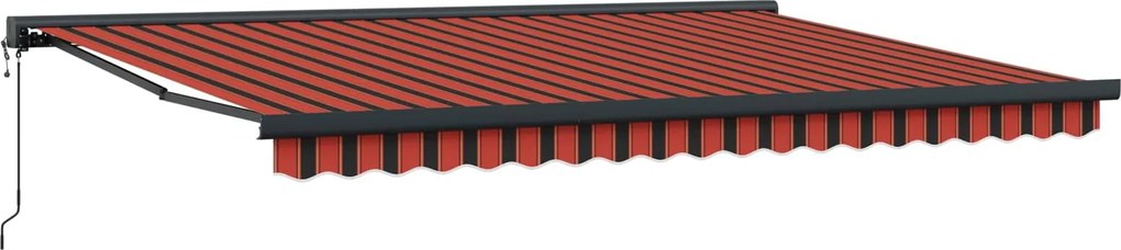 vidaXL Copertină Portocalie și maro 450 x 300 x 165 cm