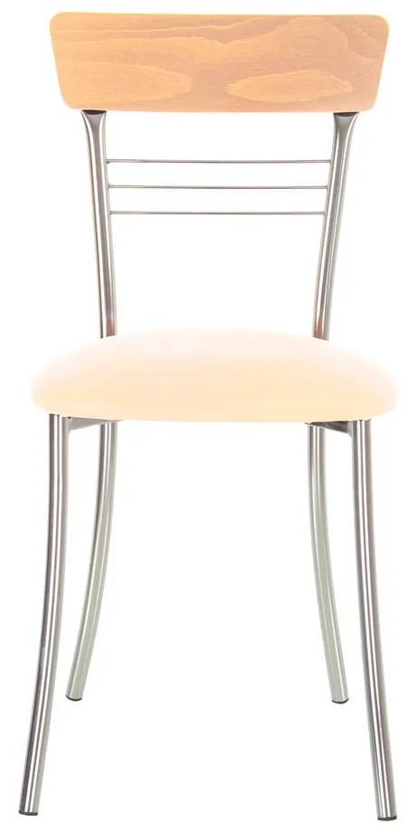 Scaun bucatarie SE-18, Crem piele ecologica