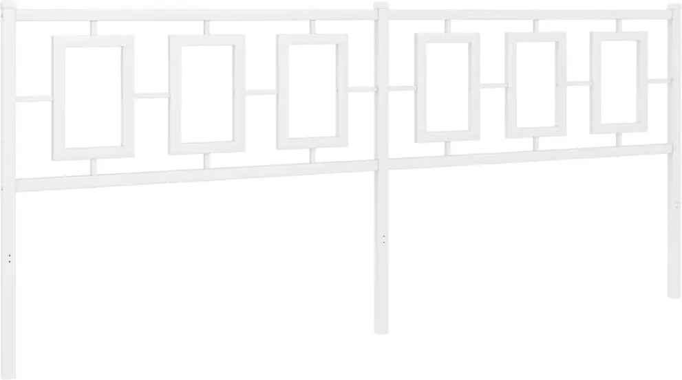 vidaXL Tăblie de pat de schimb metalică, alb, 200 cm