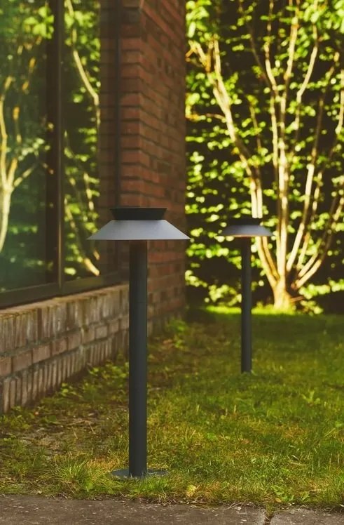 Stalp LED solar de exterior cu senzor de miscare IP44 Justina antracit
