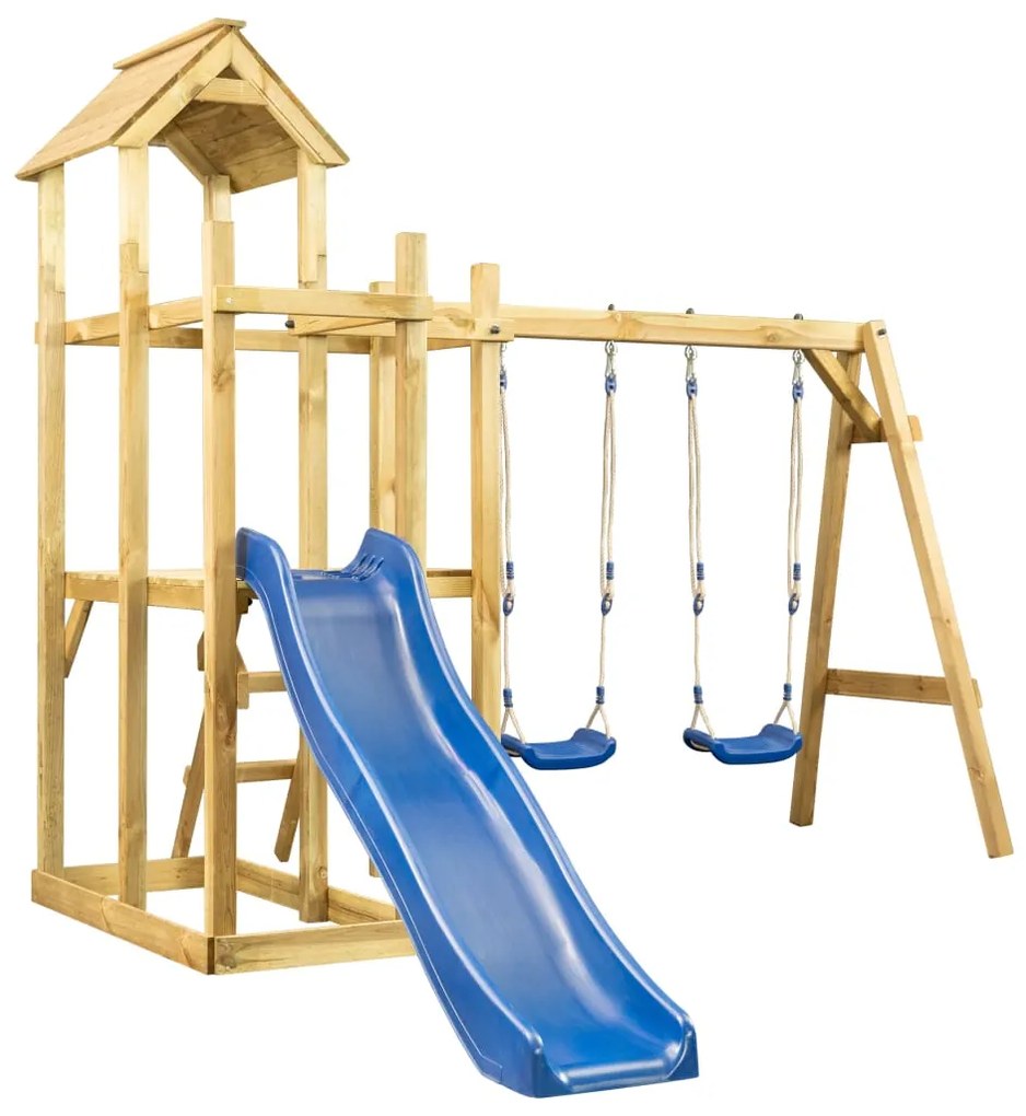 Turn de joaca, 285x120x226,5 cm, lemn de pin impregnat