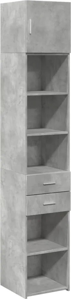 vidaXL Dulap depozitare slim gri beton 40x42,5x225 cm lemn prelucrat