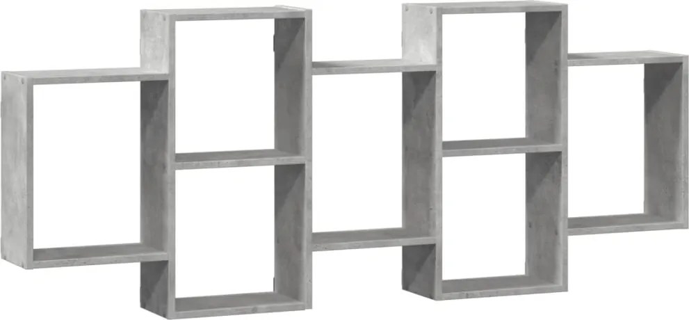 vidaXL Raft de perete, gri beton, 159x18x65 cm, lemn prelucrat