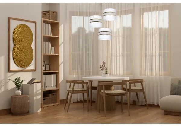 Lustră pe cablu CORAL 3xE27/60W/230V alb