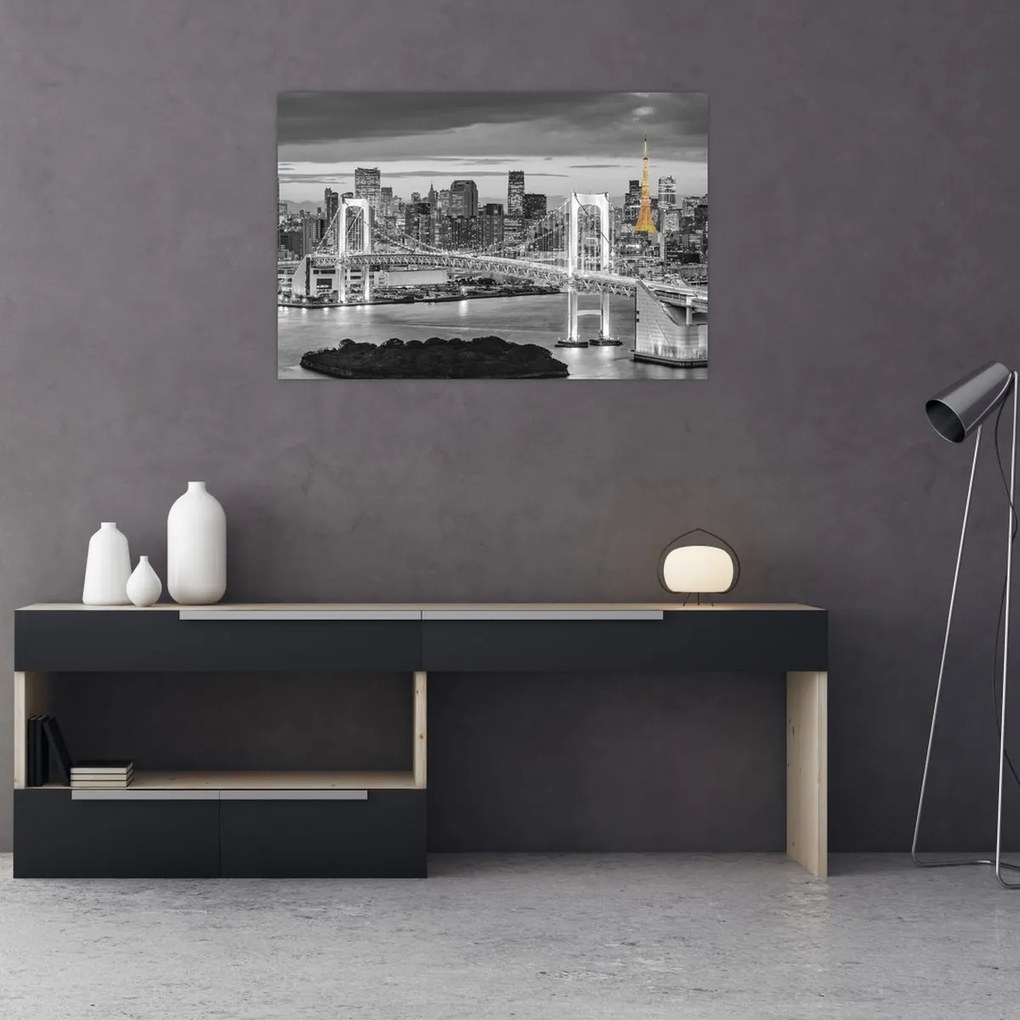 Tablou - Orașul mare cu turnul galben (90x60 cm)