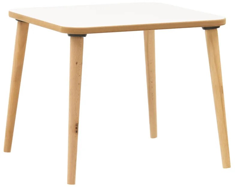 Masa copii Jerry alb - culoare lemn natural 50x50x43cm
