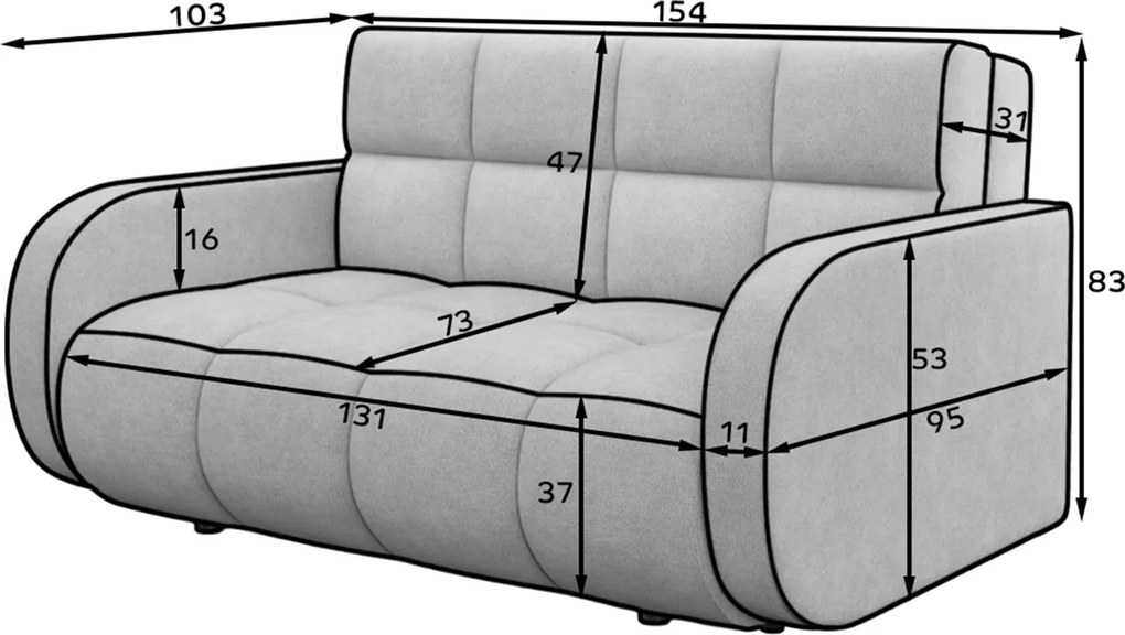 Canapea lemn masiv Deverio 3-seater - Poco 10