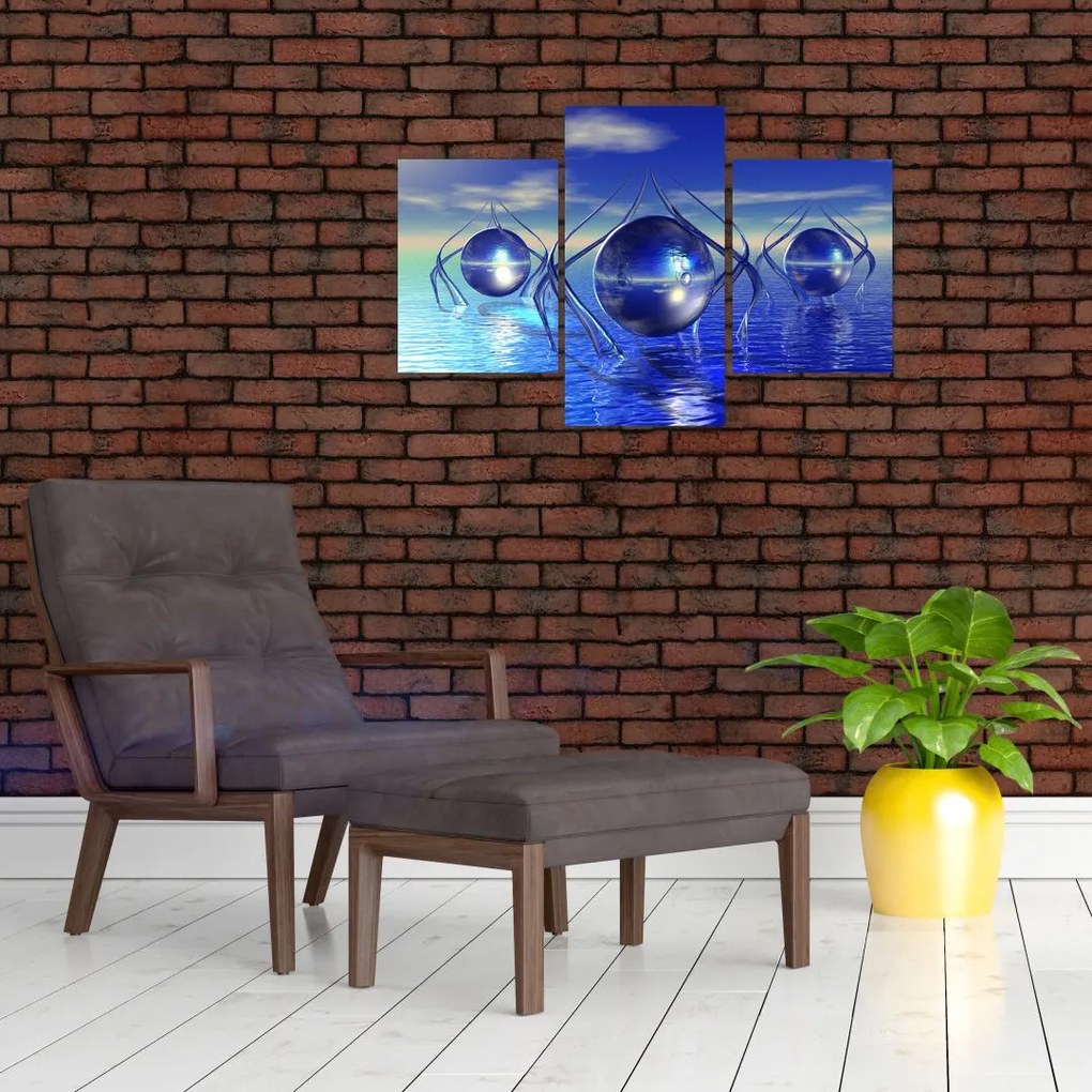 Tablou cu abstracție - apa (90x60 cm)