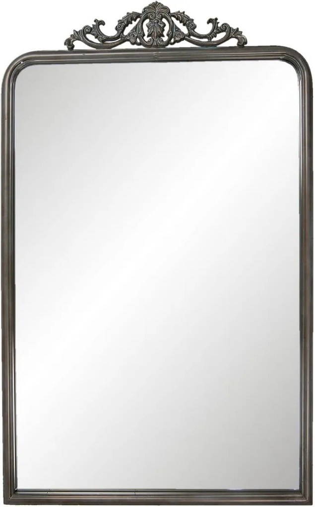 Oglinda de perete cu rama din metal gri 68 cm x 4 cm x 109 h