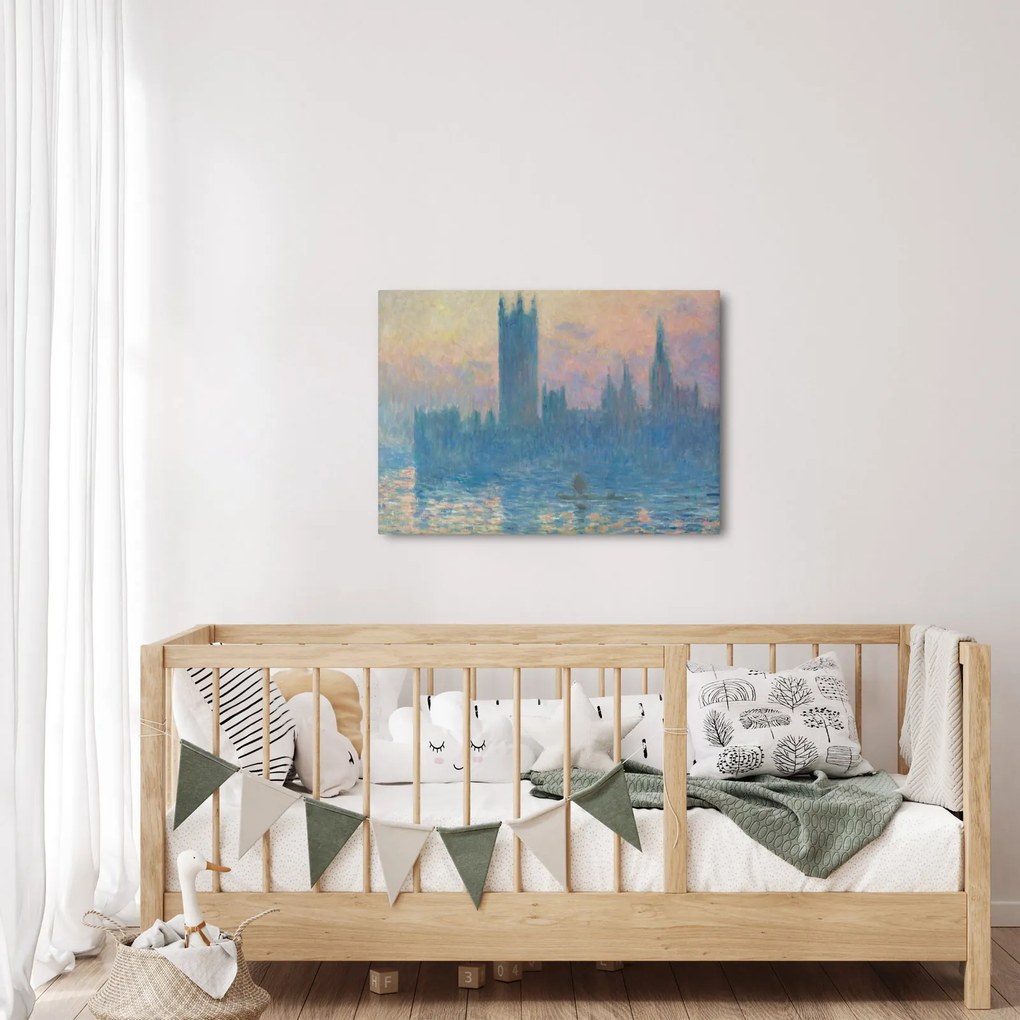 Tablou - Claude Monet, The Houses of Parliament, Sunset, reproducere (70x50 cm)