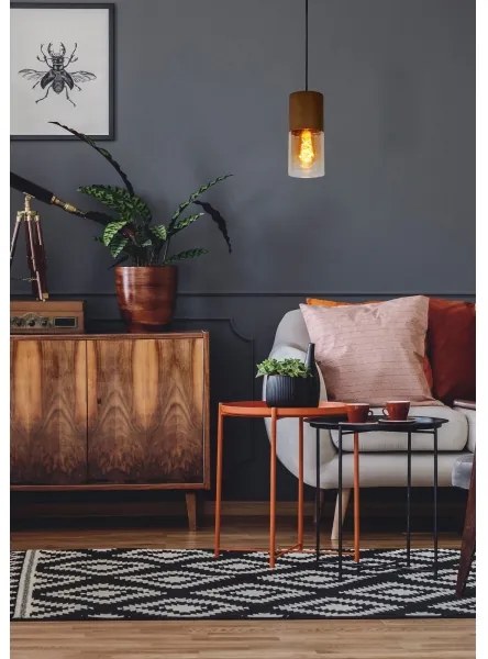 Lustră pe cablu ZINO 1xE27/60W/230V maro Lucide 74410/01/62