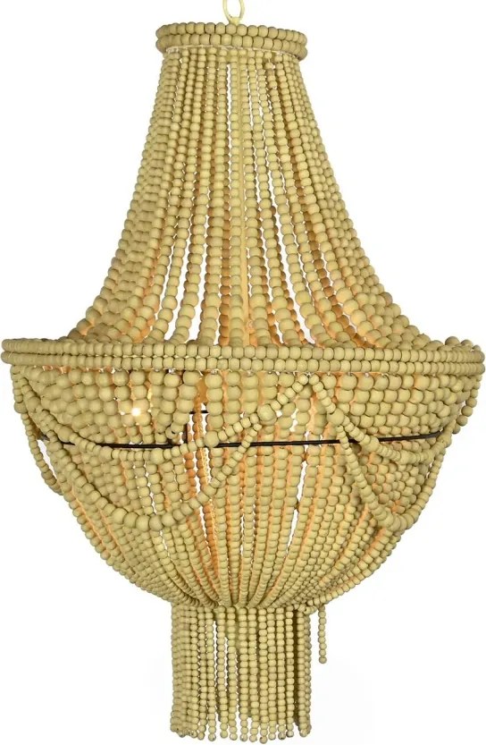 Lustră suspendată din metal, galben, cu 50 de sfere, 73 x 50 cm, „Clamecy”