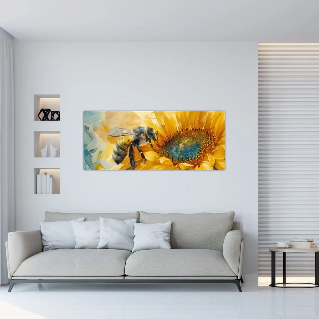 Tablou - Albină, acuarelă (120x50 cm)