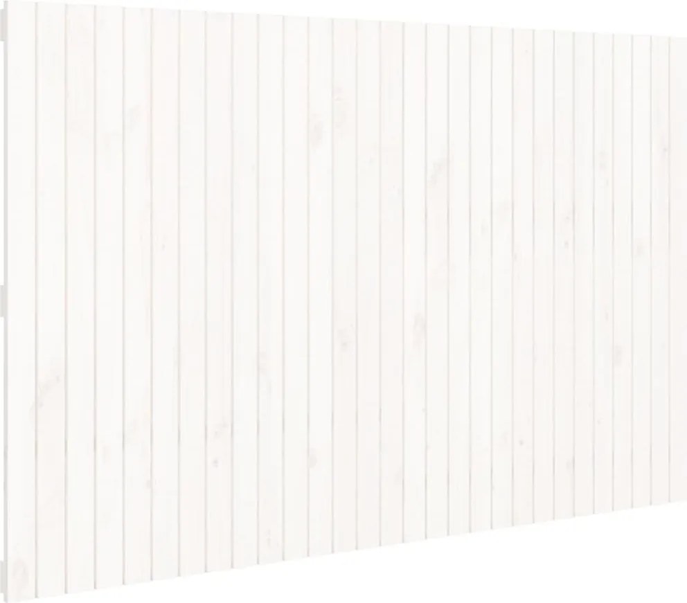 vidaXL Tăblie de pat pentru perete, alb, 185x3x110 cm, lemn masiv pin