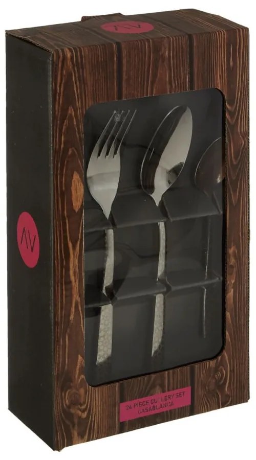 Tacâmuri alb din oțel inoxidabil 24 buc. Avie – Premier Housewares