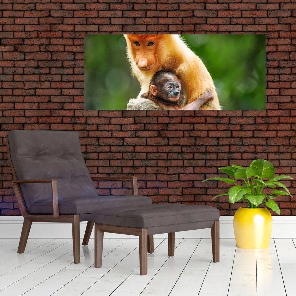 Tablou cu maimuțe (120x50 cm)