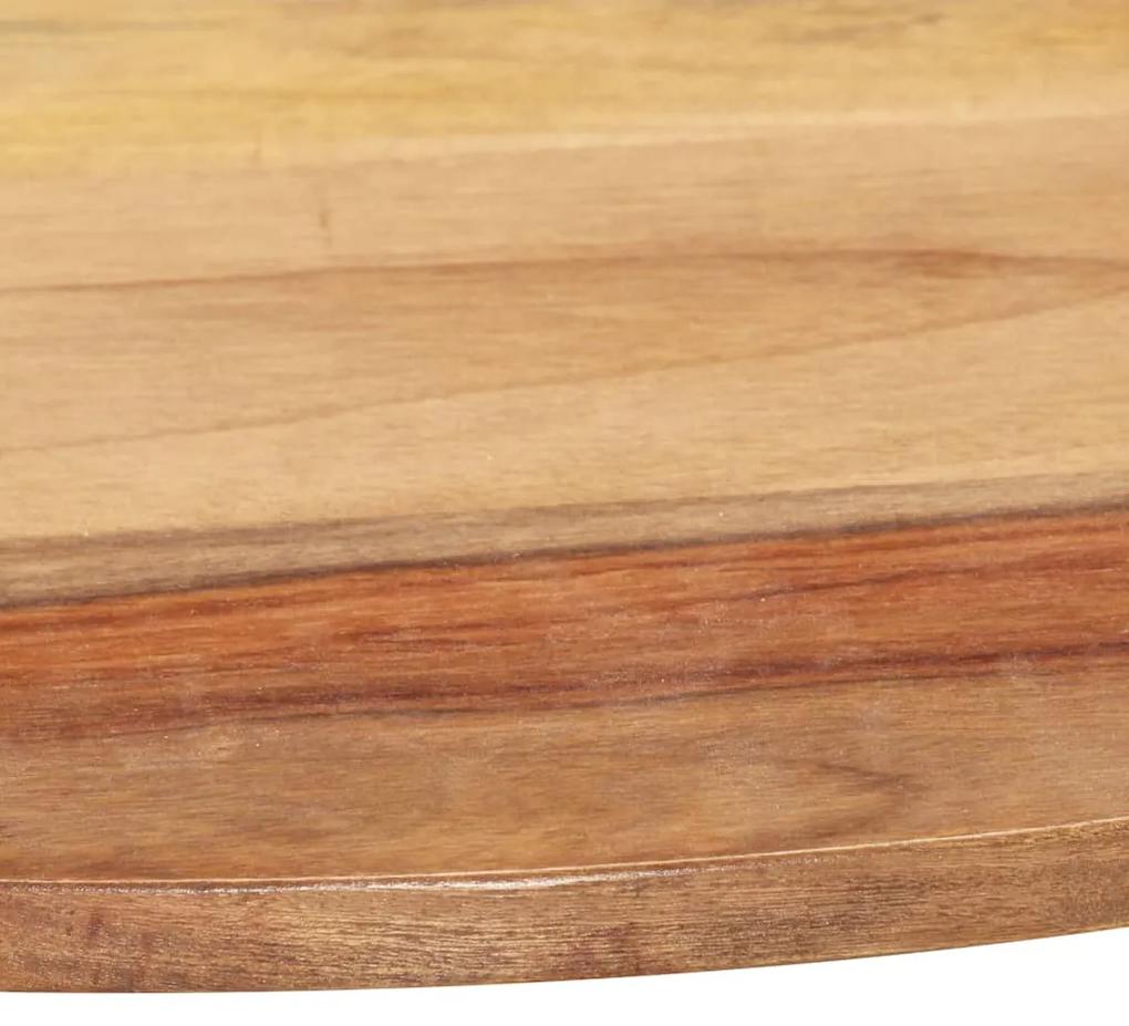 285976 vidaXL Blat de masă, 80 cm, lemn masiv de sheesham, rotund, 25-27 mm