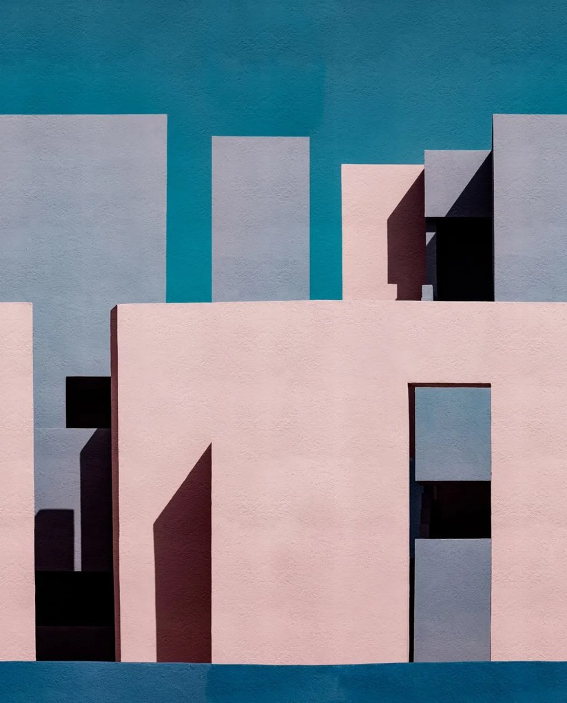 Tapet Abstract Building, Pastel, Rebel Walls