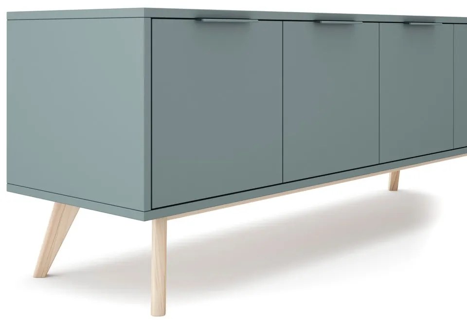 Comodă TV verde prăfuit 140x53x40 cm Pisco – Marckeric