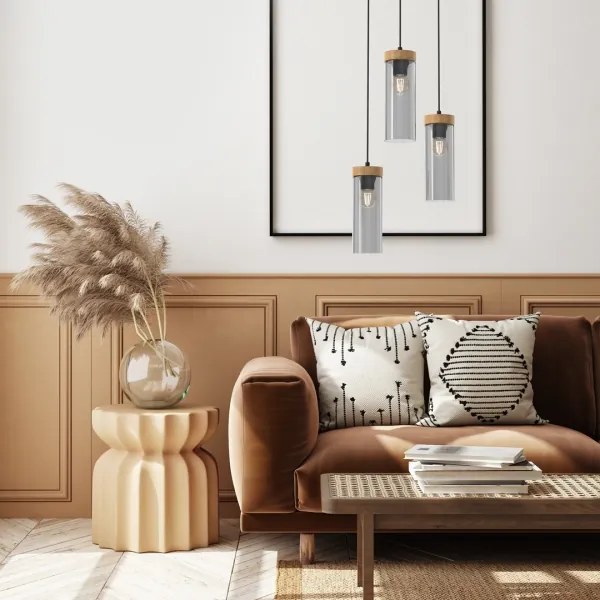 Lustră pe cablu ELICA 3xE27/60W/230V