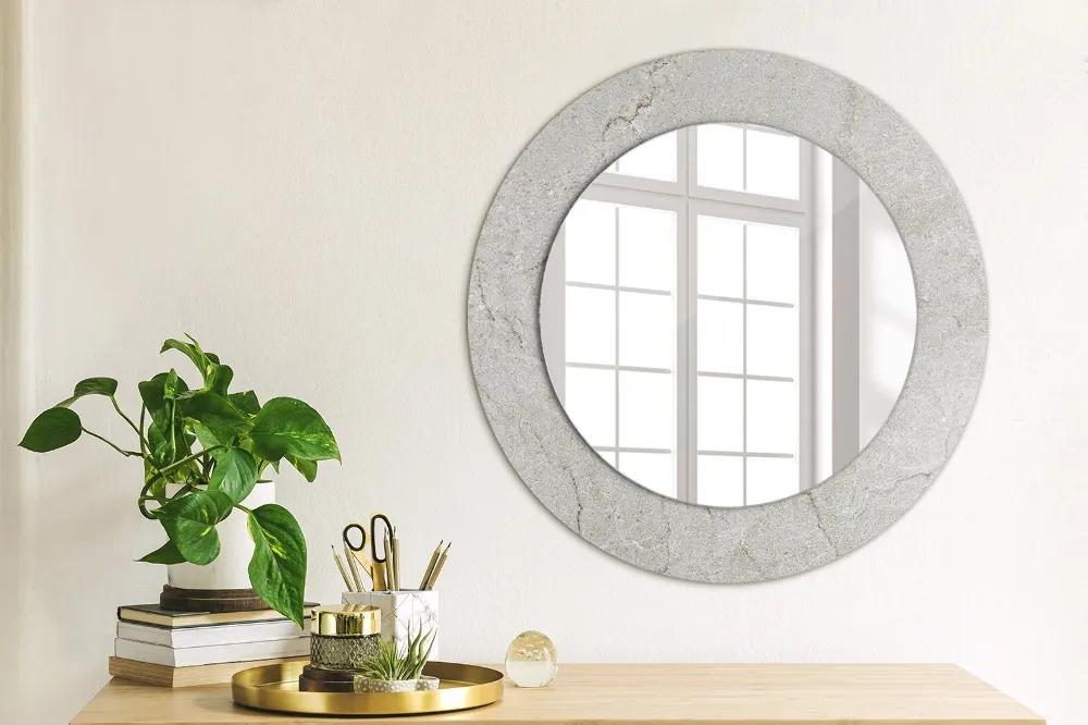 Oglinda rotunda imprimata Ciment gri
