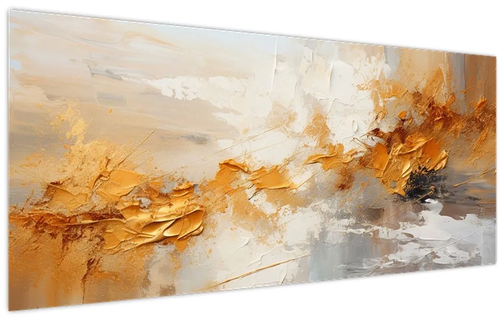 Tablou - Textura aurie (120x50 cm)