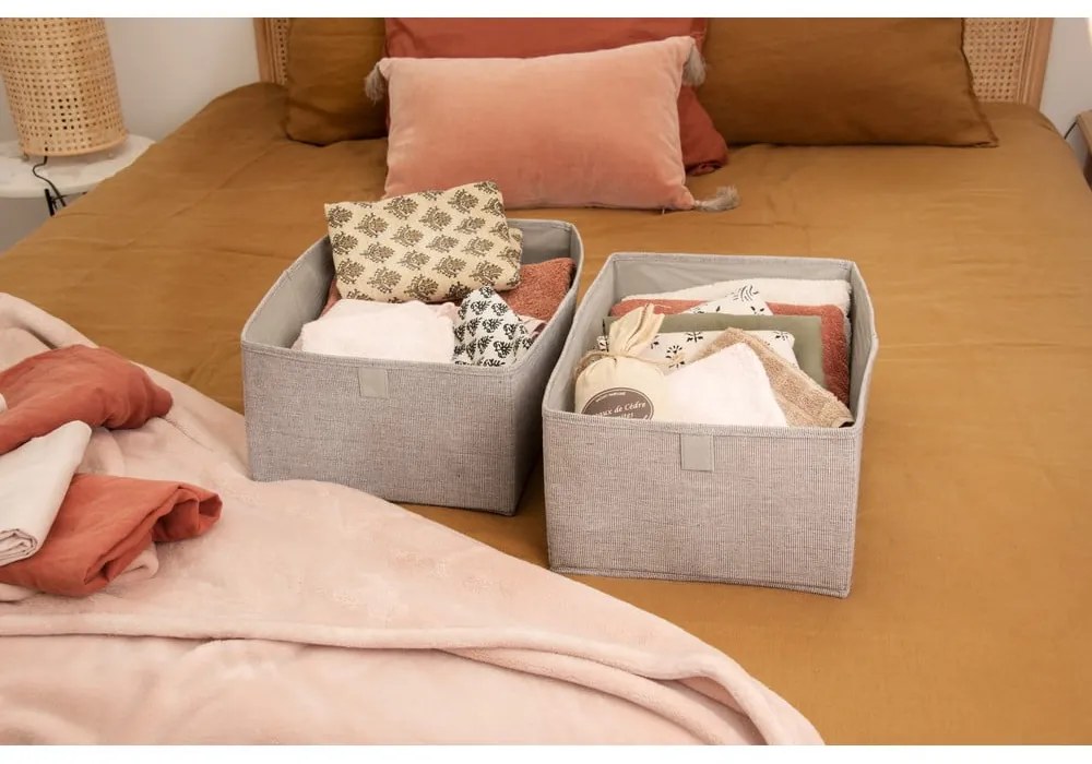 Cutie de depozitare gri Compactor Oxford, 42 x 36 cm